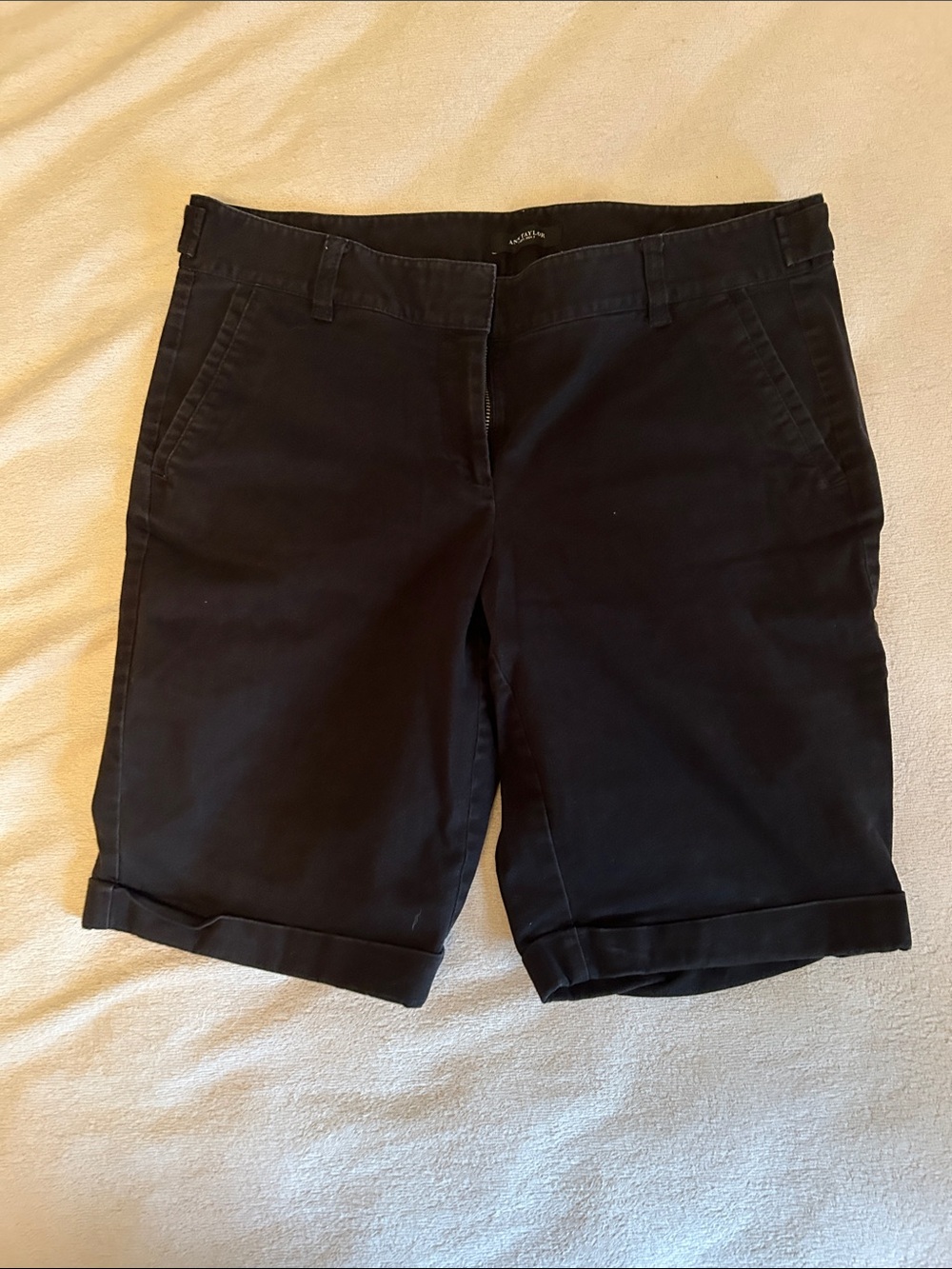 Ann Taylor Women's Rolled Cuff Chino Bermuda Shorts